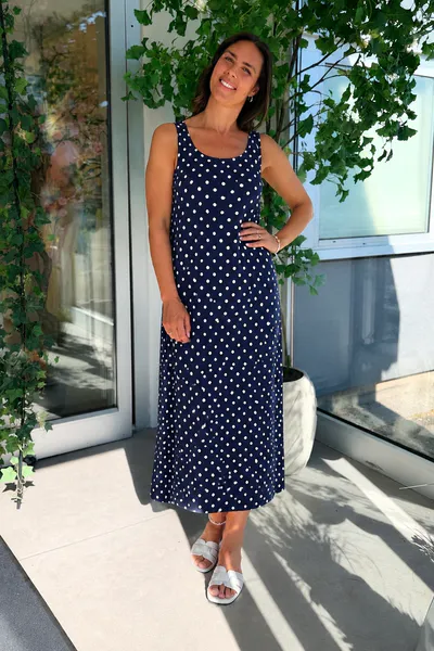 Hovedbilde LAVISCO KJOLE DOTS - NAVY