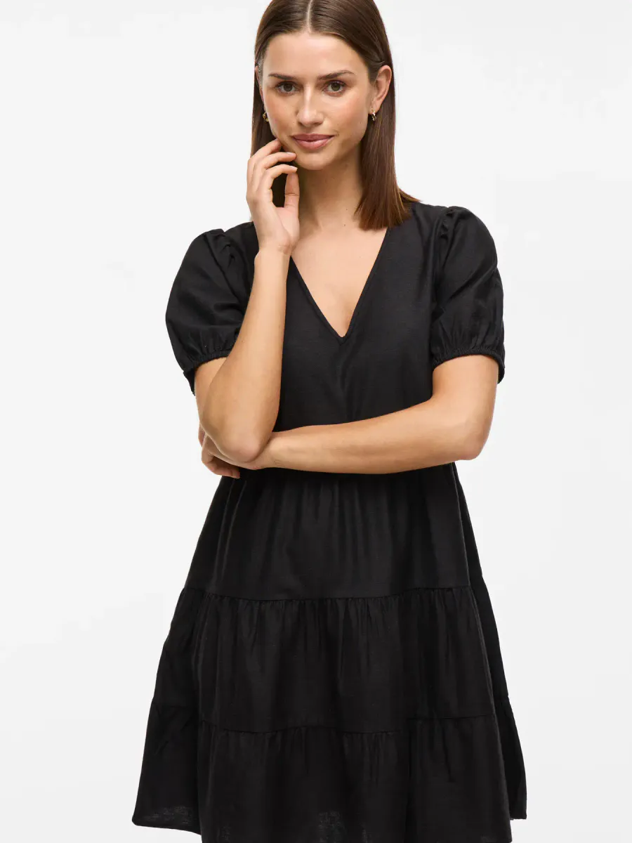 PRISILLA KJOLE V/HALS - SORT