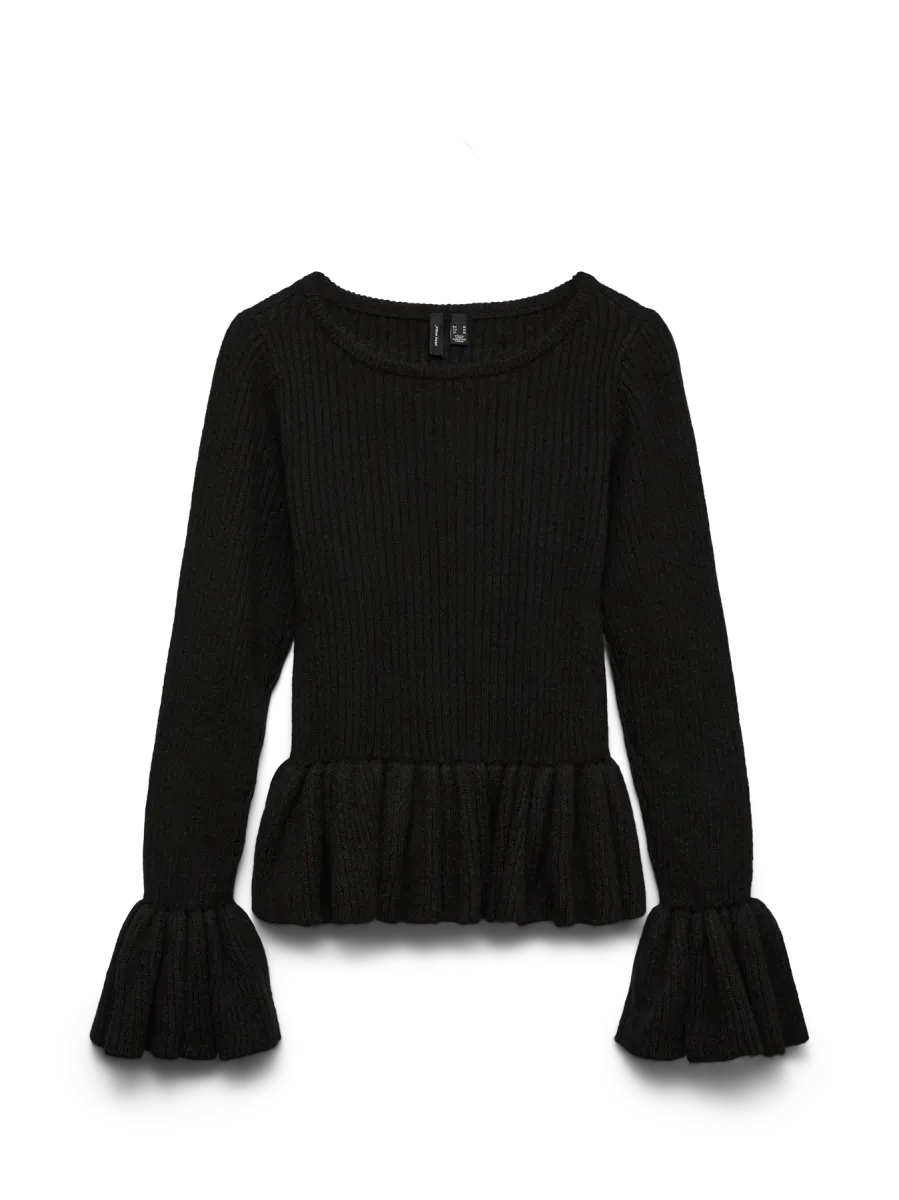 GEORGIA STRIKKEGENSER - SORT