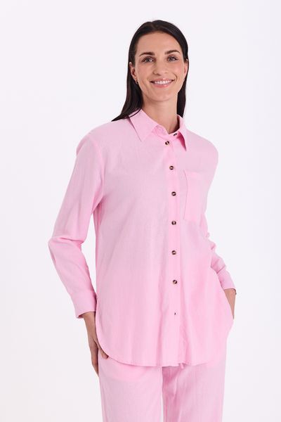 Hovedbilde LAVA LIN/VISCOSE SKJORTE - ROSA