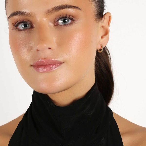 Hovedbilde SNÖ OF SWEDEN - PALMA ØRERINGER 20mm -GULL