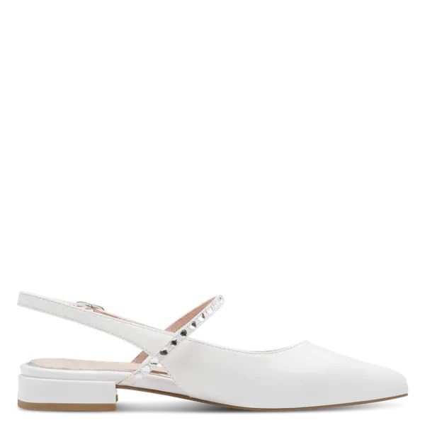 Hovedbilde PUMPS LAV M/SLINGBACK & STRASS - IVORY