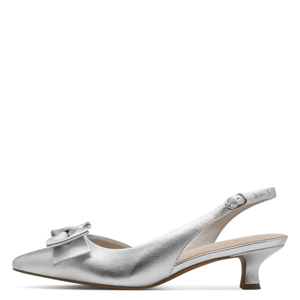 Hovedbilde PUMPS M/SLINGBACK & BOW - SØLV