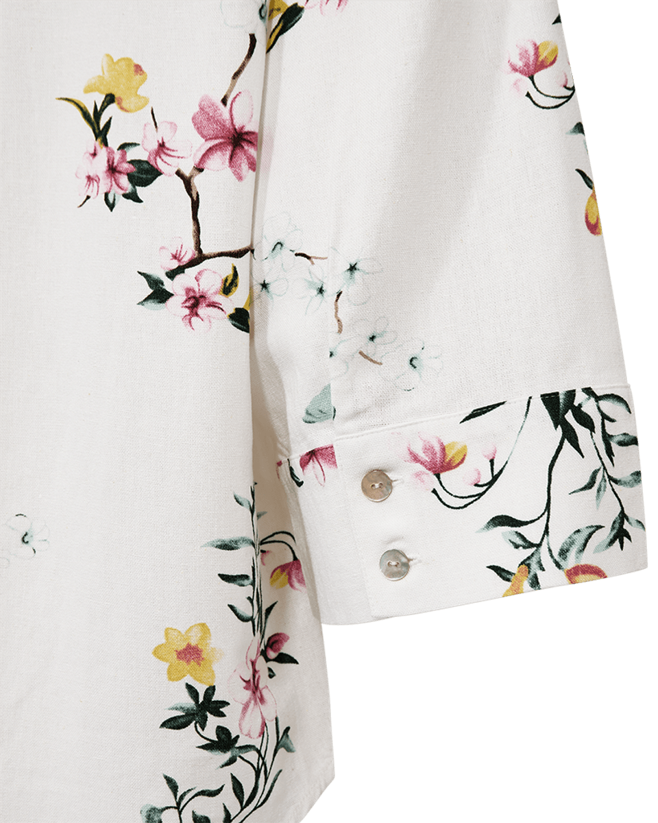 LAVISCO SKJORTE - ROSA BLOMSTER