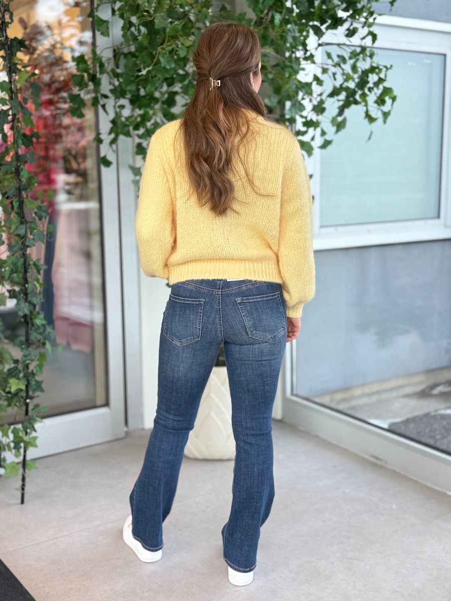 WILO STRIKKET CARDIGAN - GUL