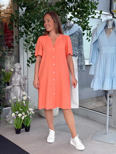 Hovedbilde LAVA SKJORTE KJOLE M/KORT ERM - ORANGE