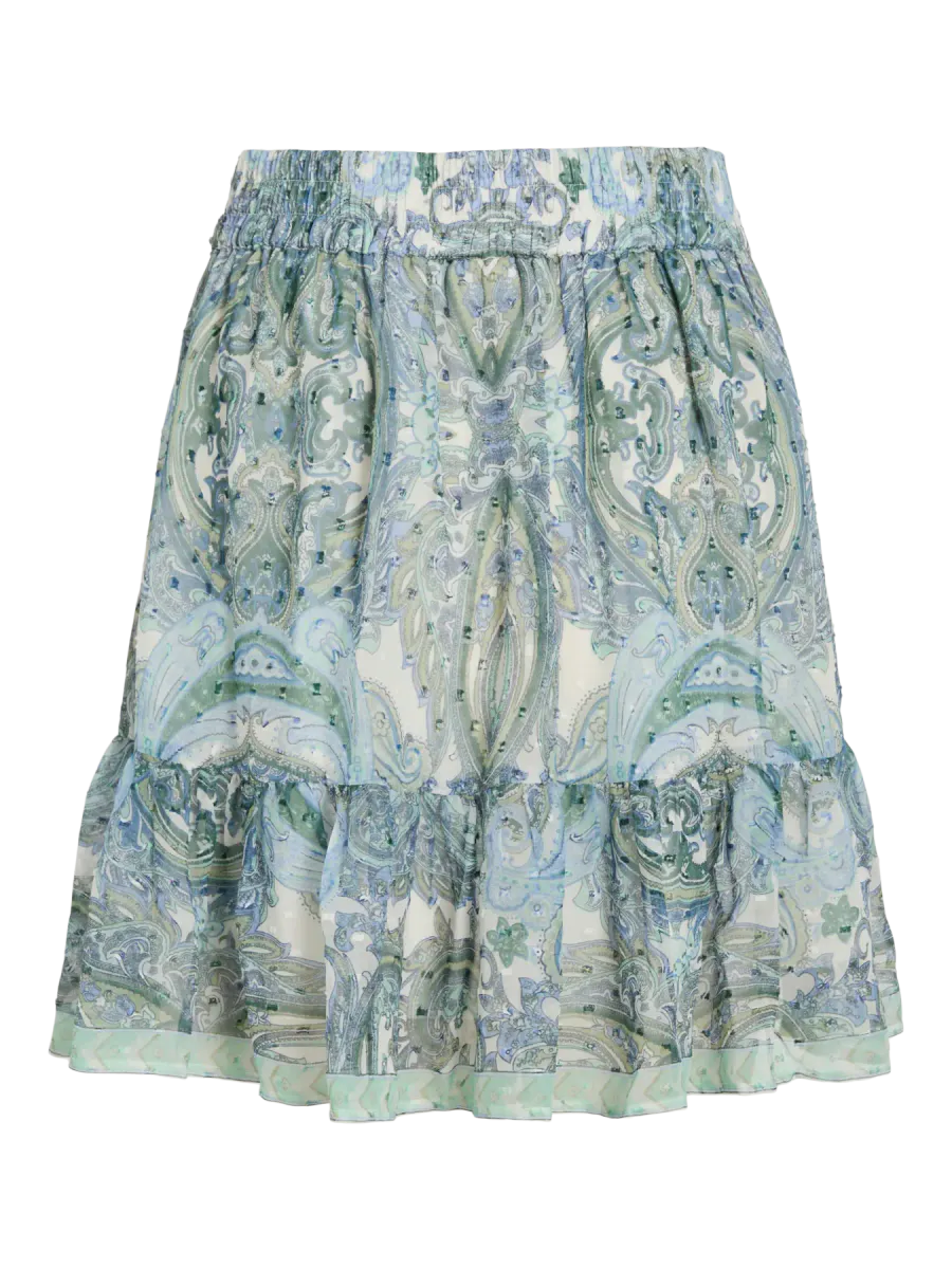 PRAYA SKJØRT - AQUA / BLÅ PRINT