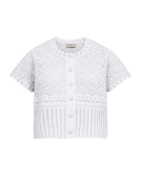 Hovedbilde DODO CARDIGAN 2/4 ERM - HVIT
