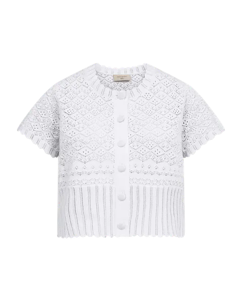 Hovedbilde DODO CARDIGAN 2/4 ERM - HVIT