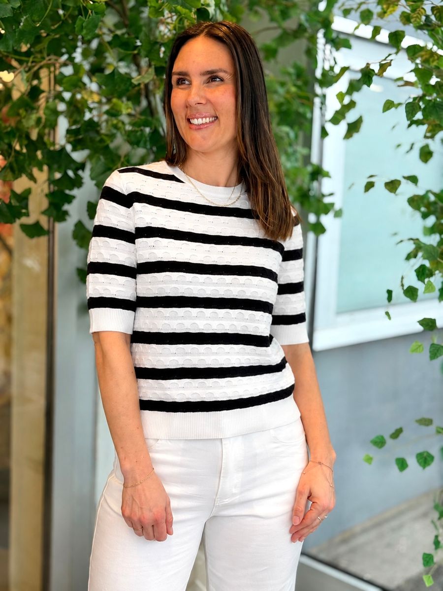 DODO GENSER STRIPES - OFFWHITE/NAVY
