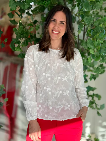 Hovedbilde SIMONE EMBRO BLUSE - HVIT