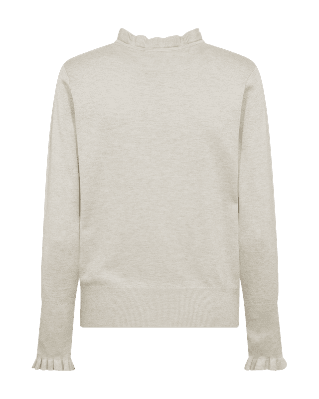 KATIE GENSER FRILL RUND HALS - MOOONBEAM
