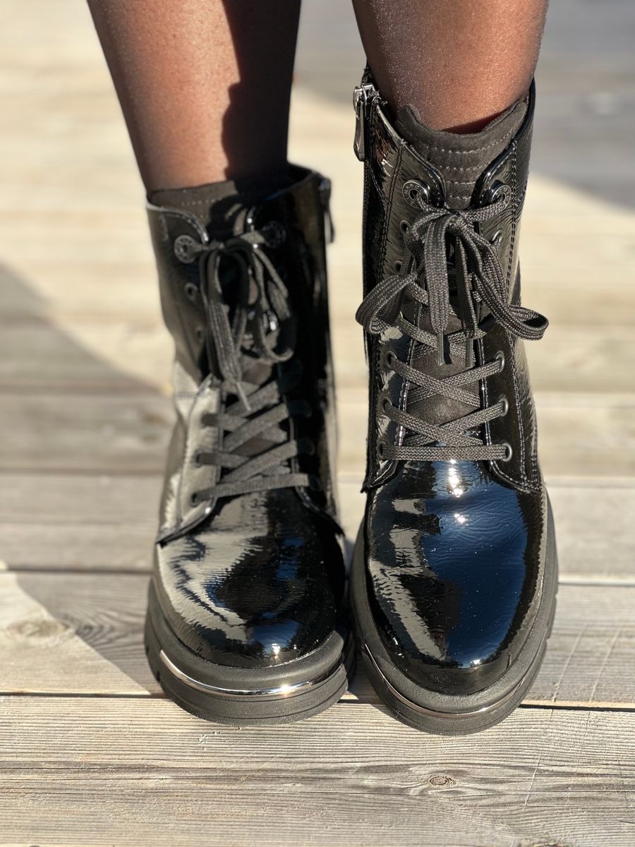 BOOTS M/KNYTING - SORT GLOSS