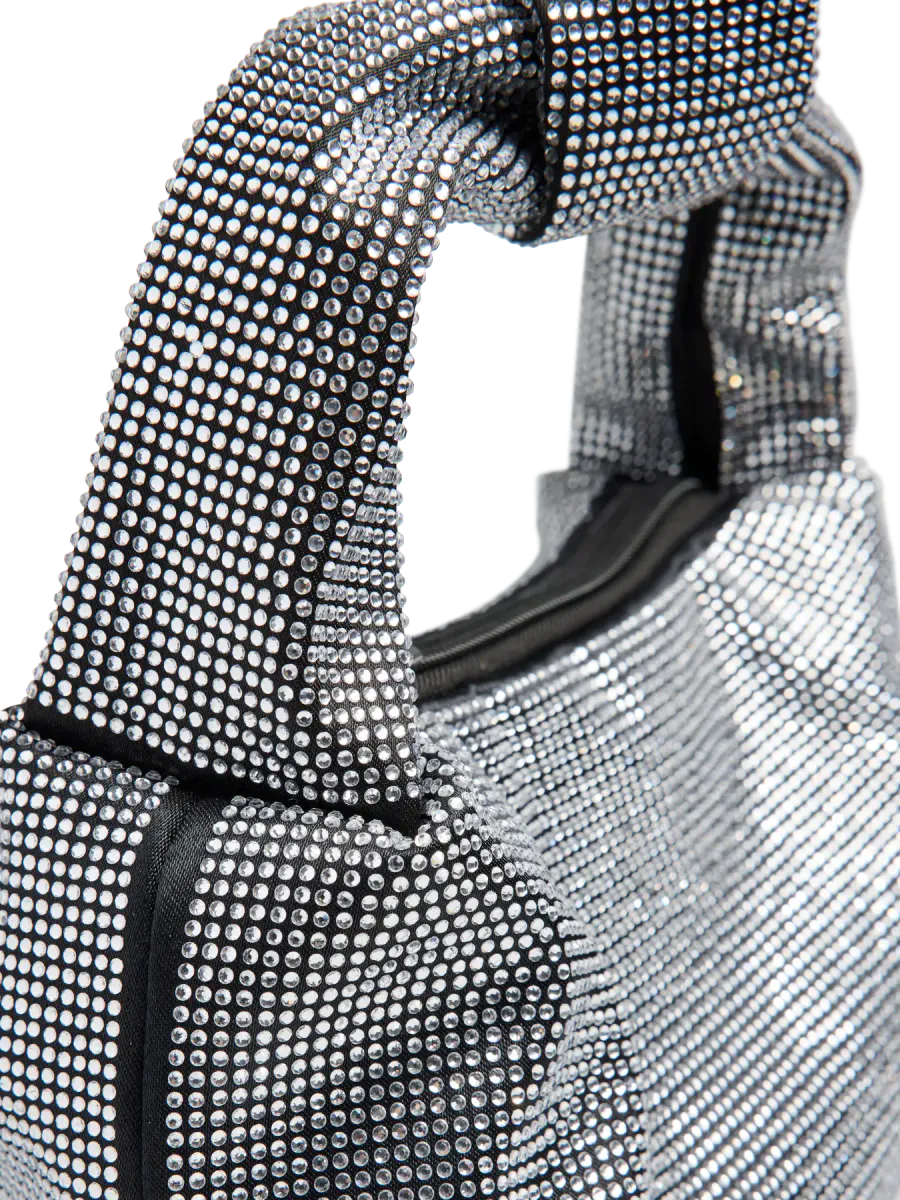 MINDY GLITTER VESKE - SØLV