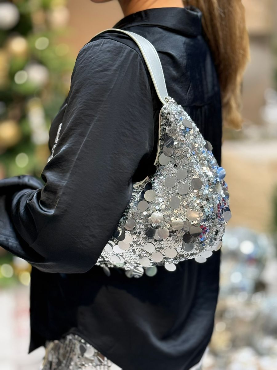 MADDIE PALJETT VESKE - SØLV