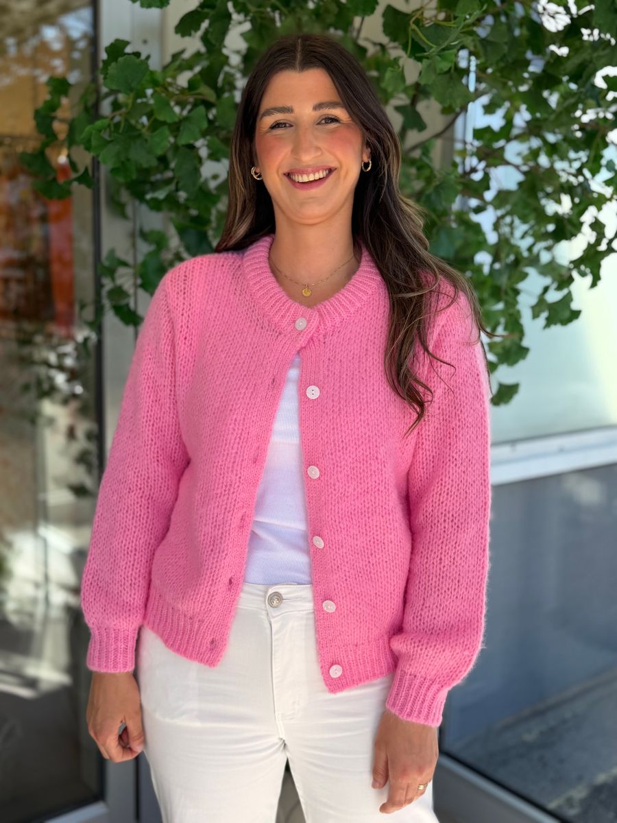 WILO STRIKKET CARDIGAN - ROSA