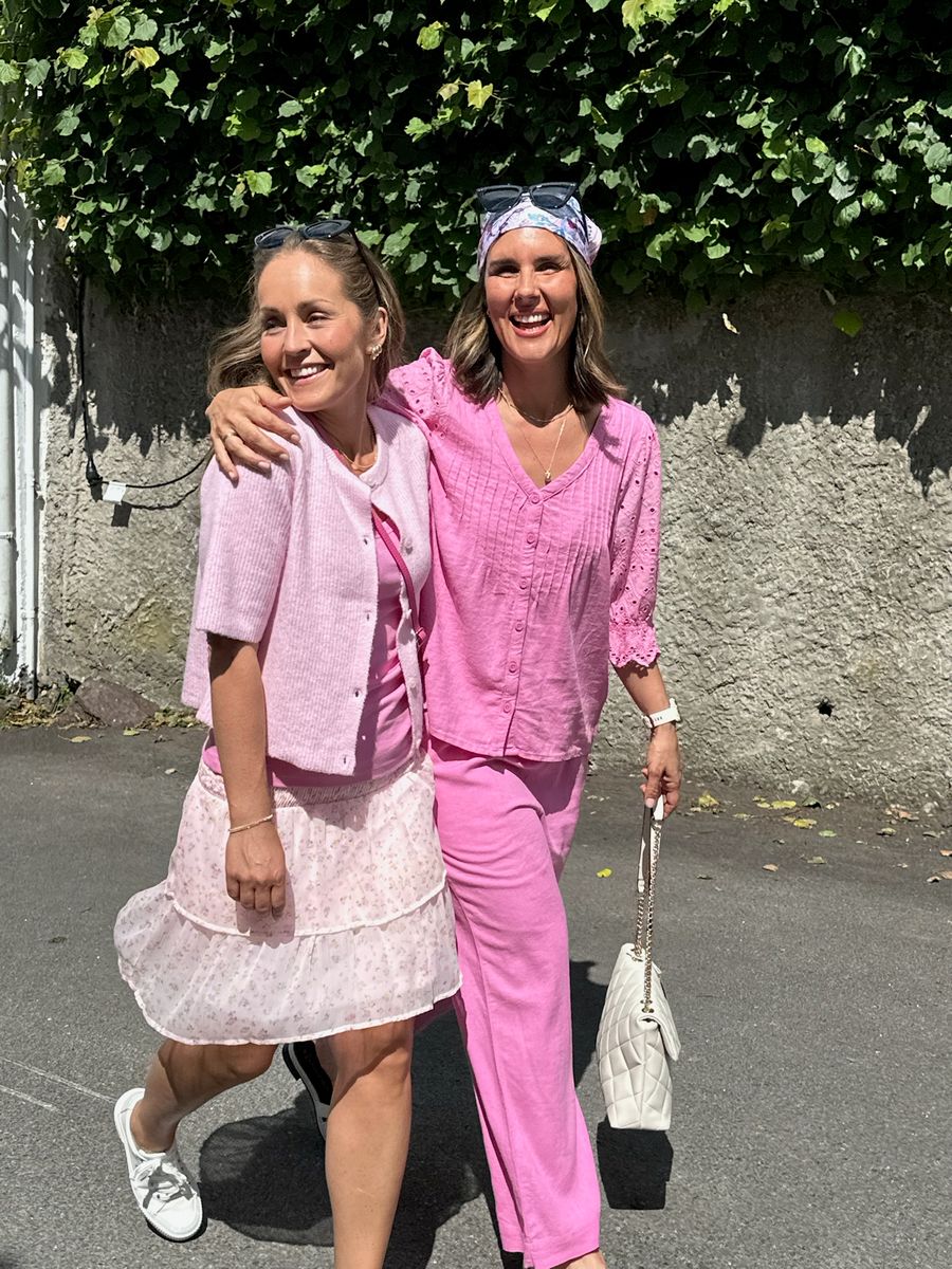 LALUNA LIN/VISCOSE BLUSE - ROSA