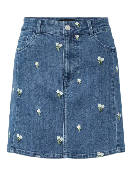 Hovedbilde FLORA EMBRO SKJØRT - MEDIUM BLÅ