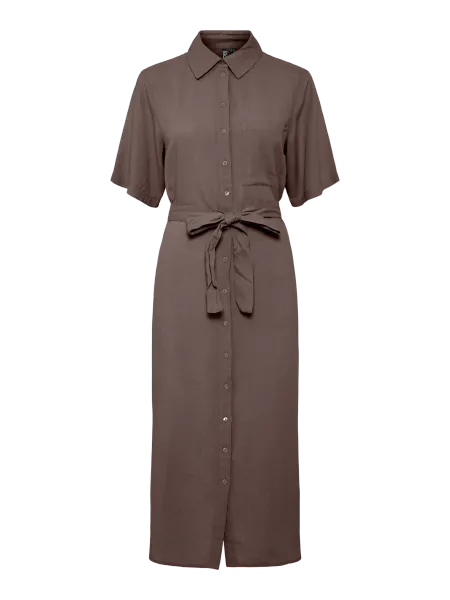 Hovedbilde PIA LIN/VISCOSE KJOLE - BRUN