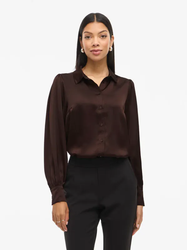 ENNA RAVENNA BLUSE - BRUN