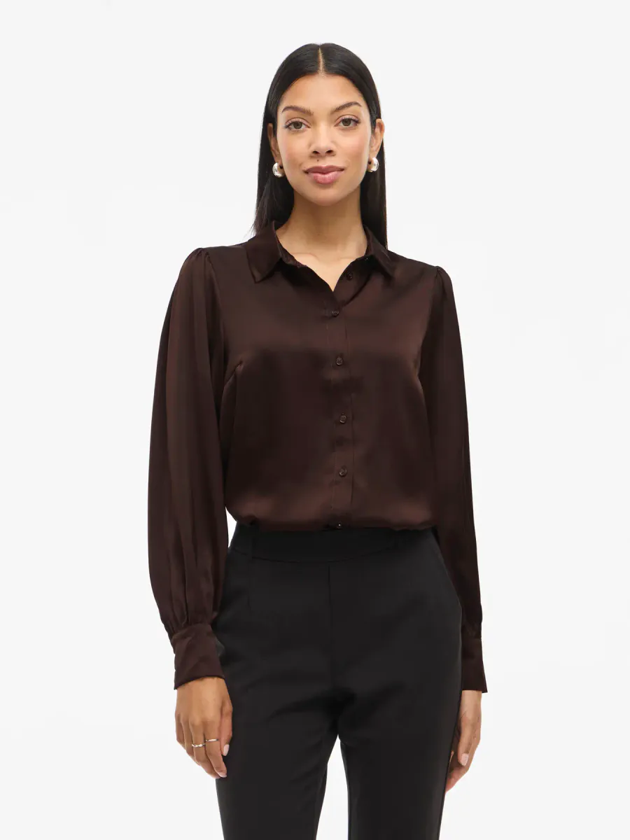 ENNA RAVENNA BLUSE - BRUN