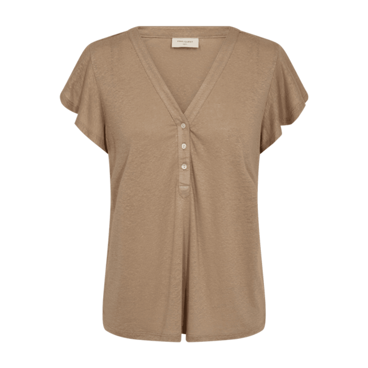 LAVINA TOPP M/KNAPPER - CAMEL