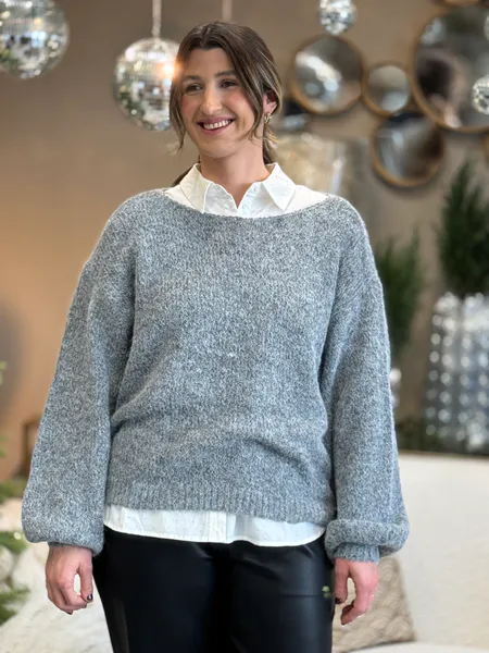 Hovedbilde MARLEY KNIT PULLOVER - KOKSGRÅ