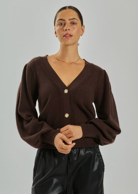 Hovedbilde ALPI CARDIGAN - BRUN