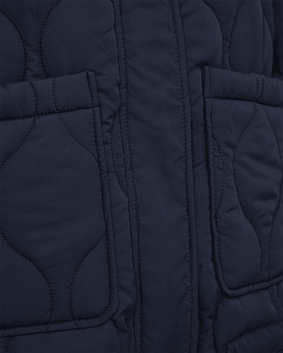 BLOB QUILTET JAKKE - NAVY