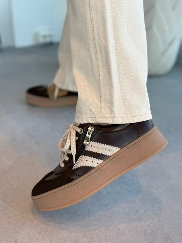 SNEAKERS COMBI - BRUN