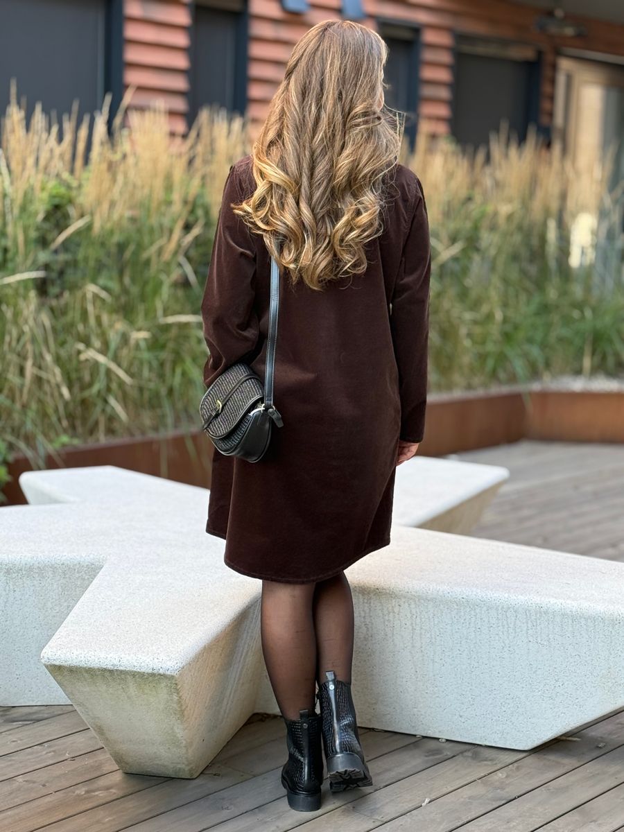 CORDY KJOLE - MØRK BRUN