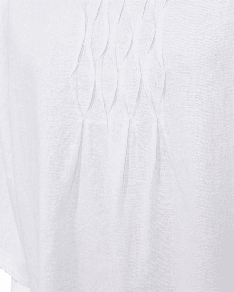 Hovedbilde LAVA LIN/VISCOSE TOPP M/SMOCK - HVIT