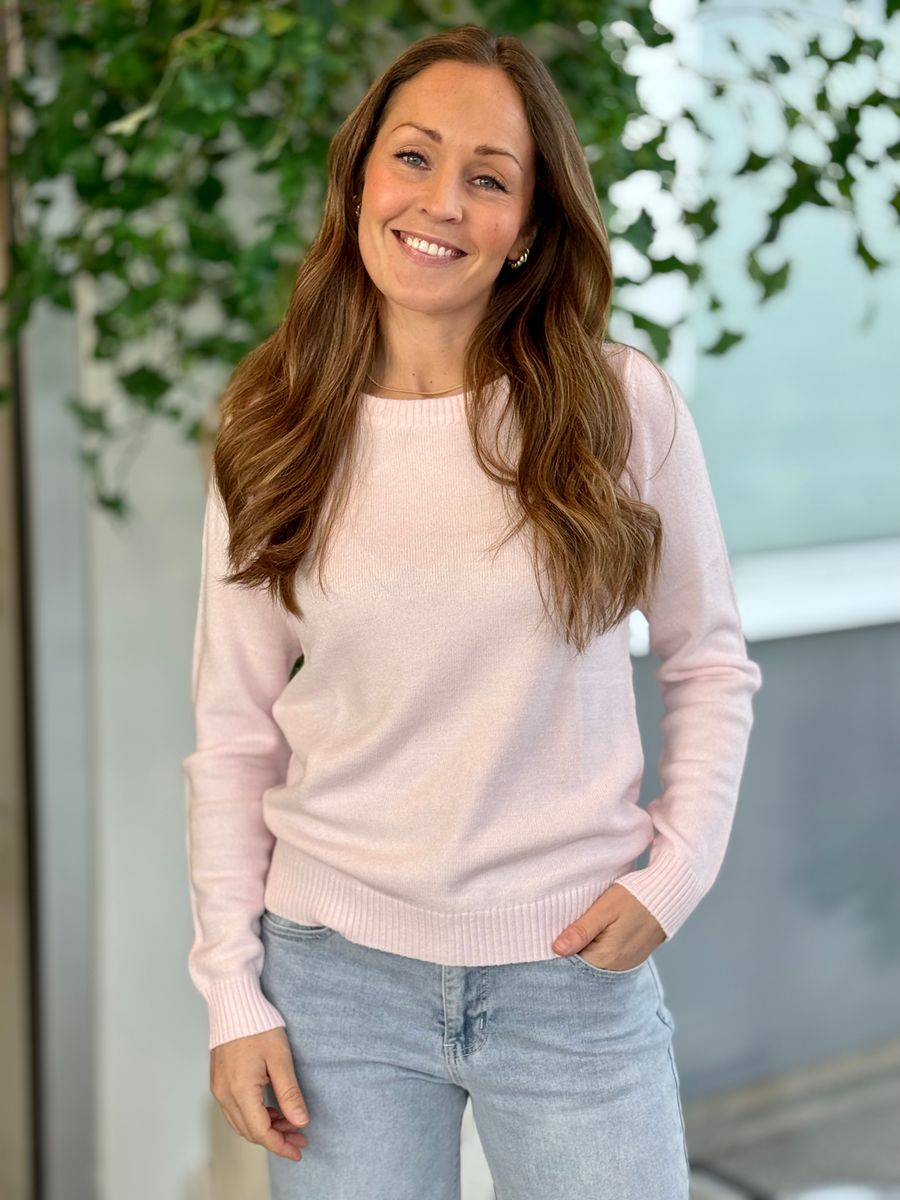 VIRIL GENSER O-NECK - LYS ROSA MELERT