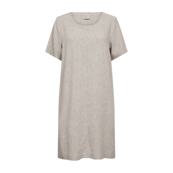 Hovedbilde LAVA LIN/VISCOSE KJOLE STRIPET - SAND/OFFWHITE