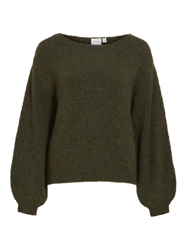 MARLEY KNIT PULLOVER - OLIVEN