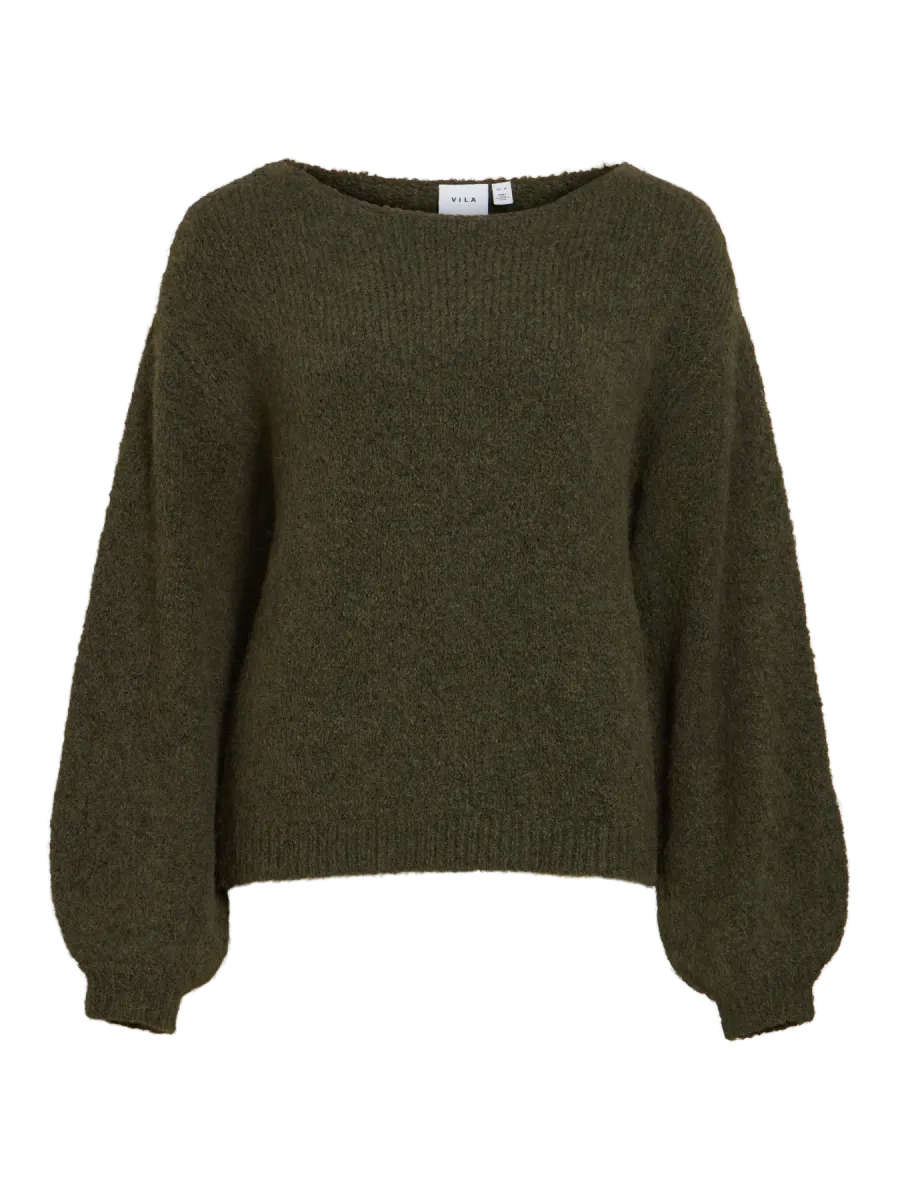 MARLEY KNIT PULLOVER - OLIVEN