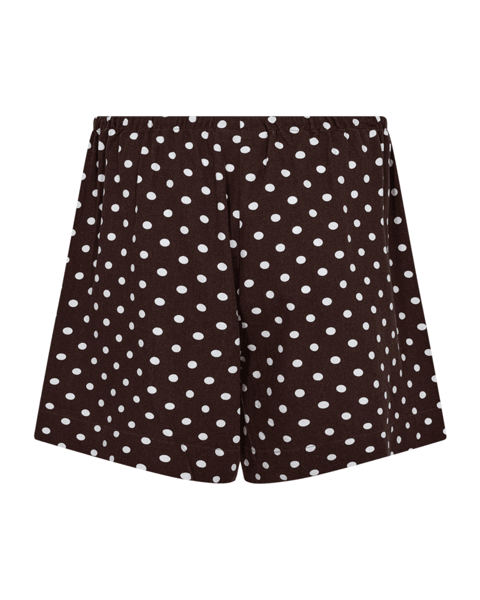LAVISCO SHORTS M/DOTS - BRUN/HVIT
