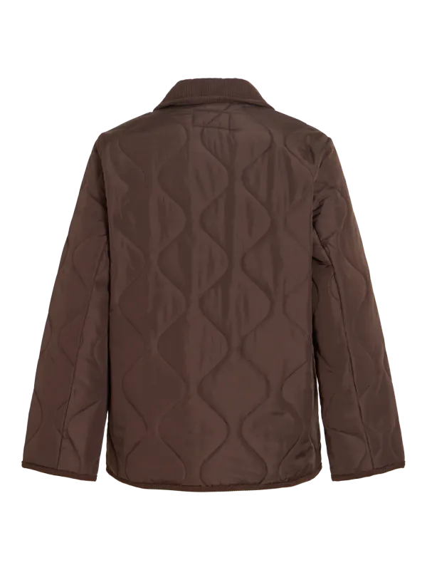 TATE QUILTET JAKKE - BRUN