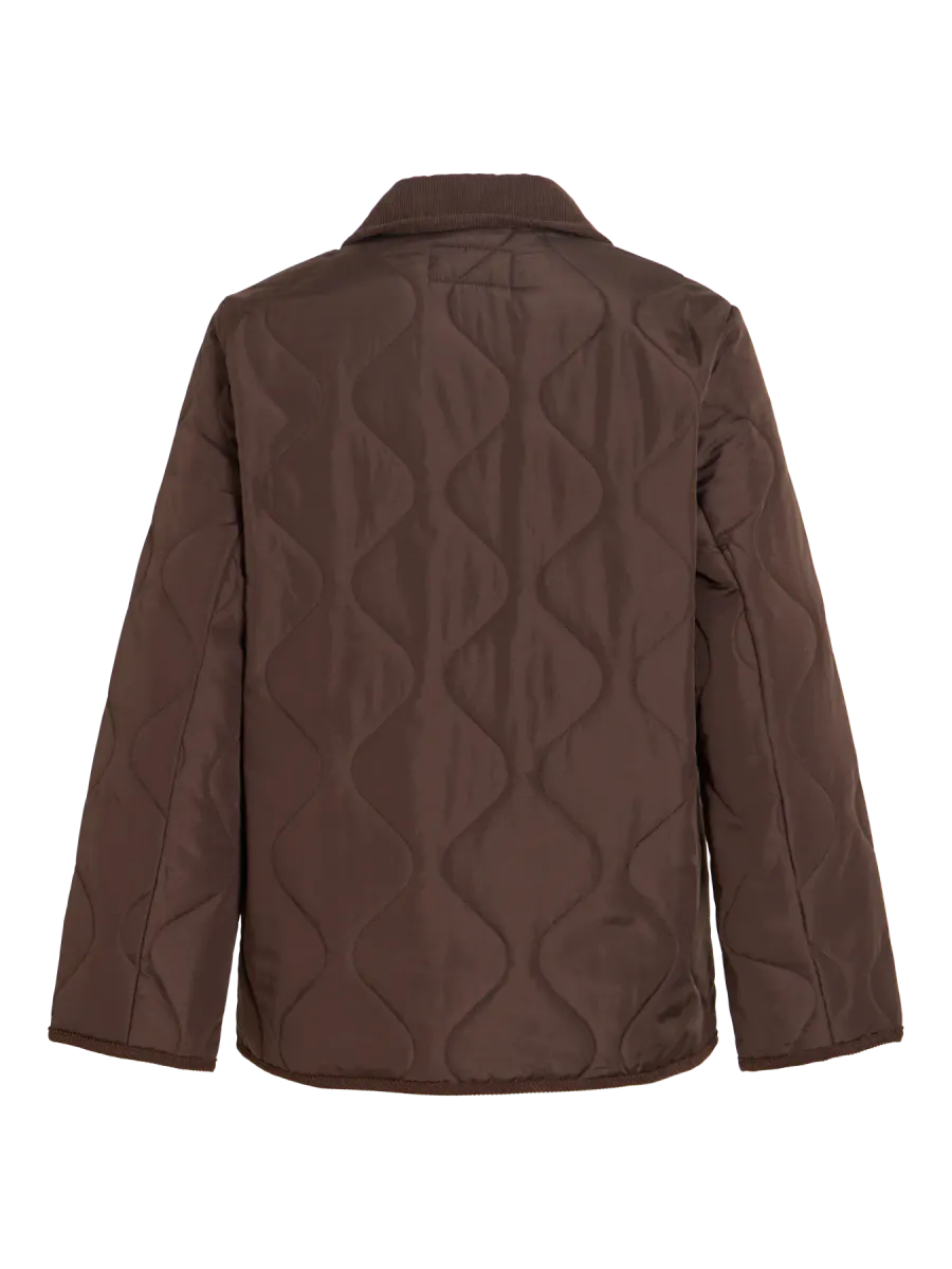 TATE QUILTET JAKKE - BRUN