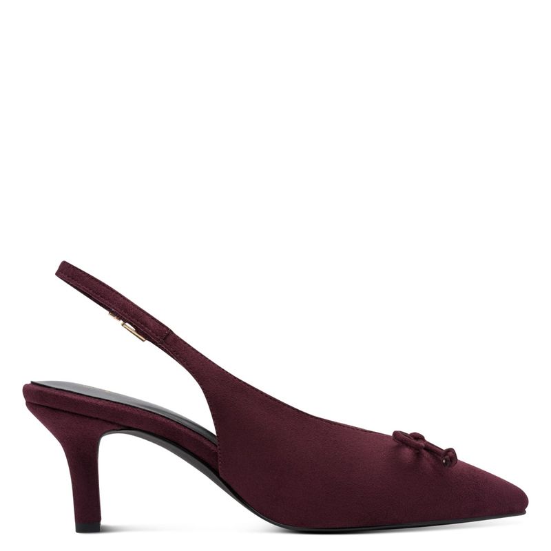 PUMPS M/SLINGBACK & SLØYFE - PLOMME