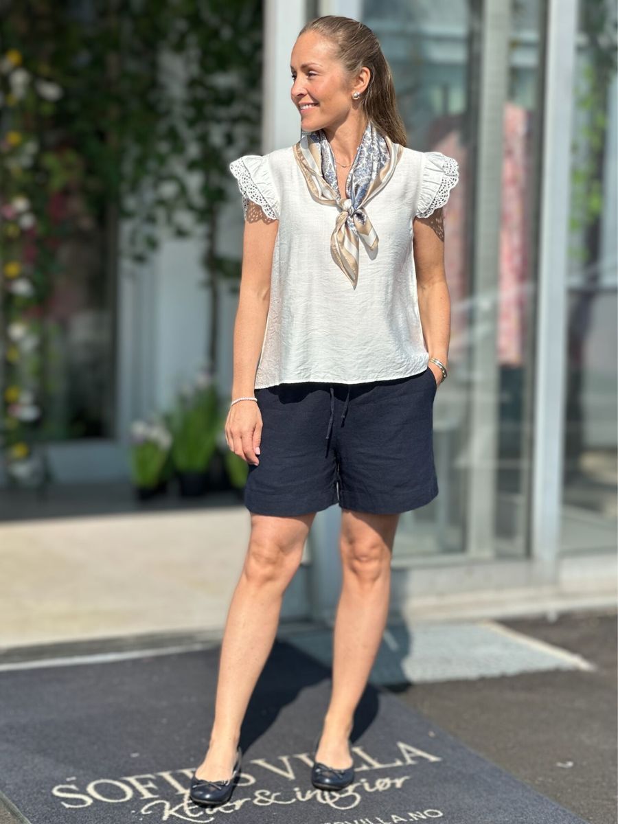 LAVA LIN/VISCOSE SHORTS - NAVY