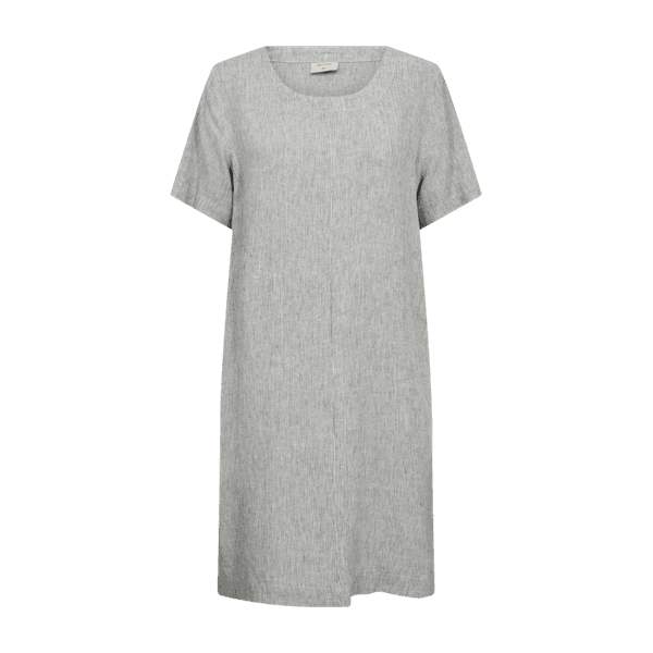 Hovedbilde LAVA LIN/VISCOSE KJOLE STRIPET - GRØNN/OFFWHITE