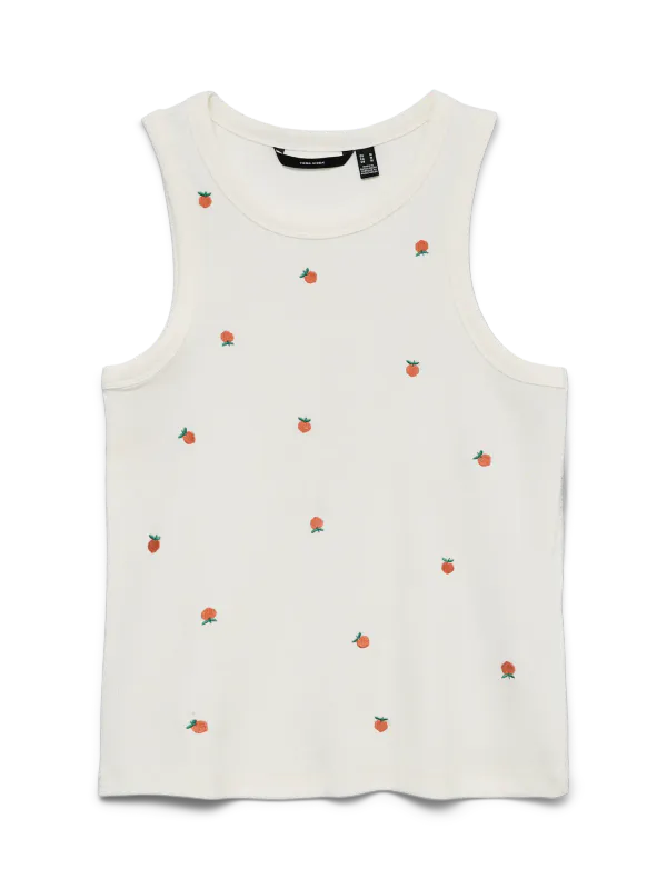 NAJA TANK TOPP - OFFWHITE M/PEACH