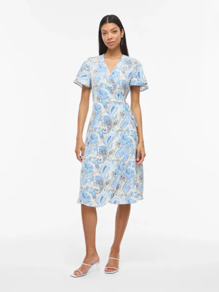 Hovedbilde LOVIE KJOLE M/ PAISLEY PRINT  - LYSBLÅ