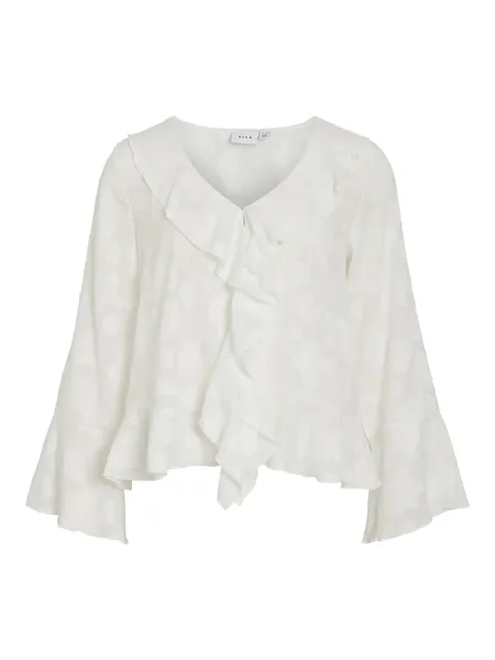 Hovedbilde ESURA BLUSE M/VOLANGER - OFFWHITE