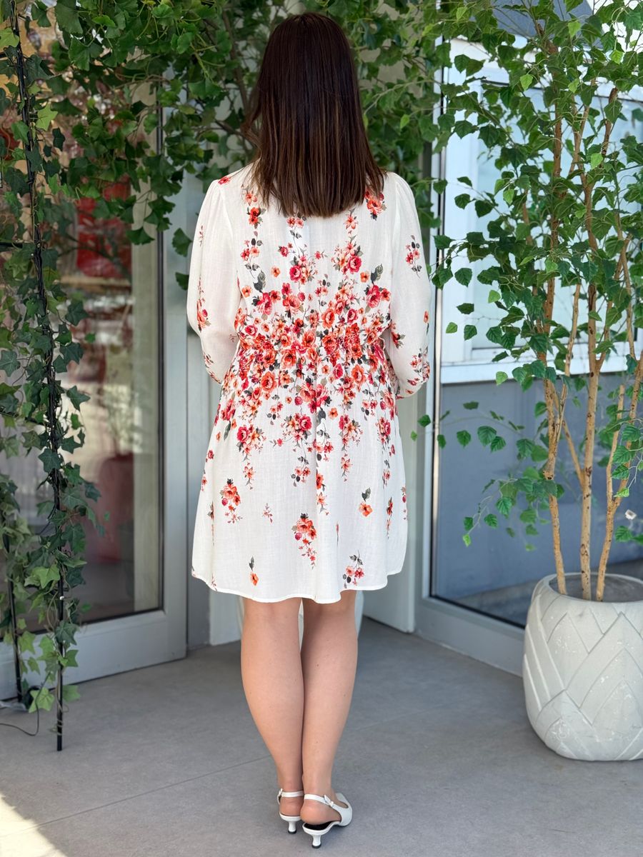ELMA BAI KJOLE FLOWER - CREAM