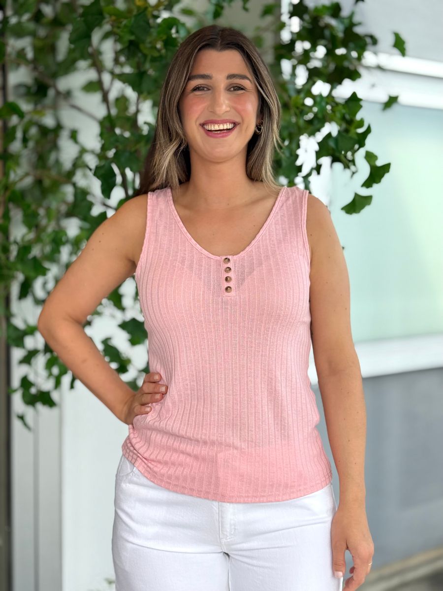 BASAC TOPP M/KNAPPER  - ROSE