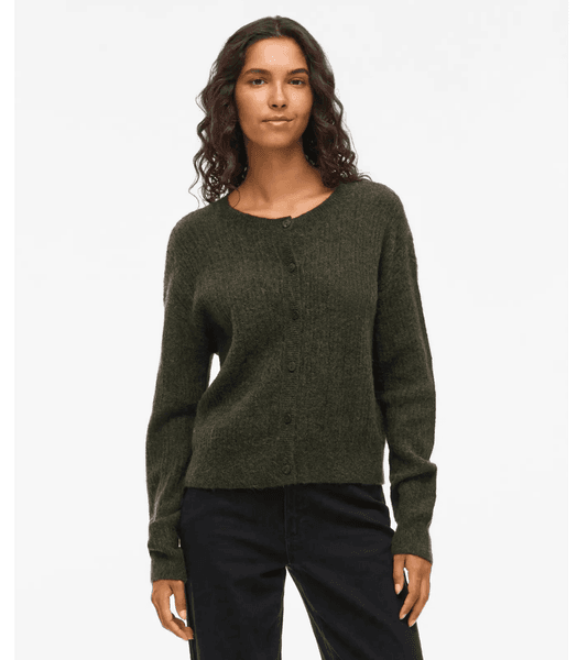 Hovedbilde PRETTY STRIKKET CARDIGAN - OLIVEN