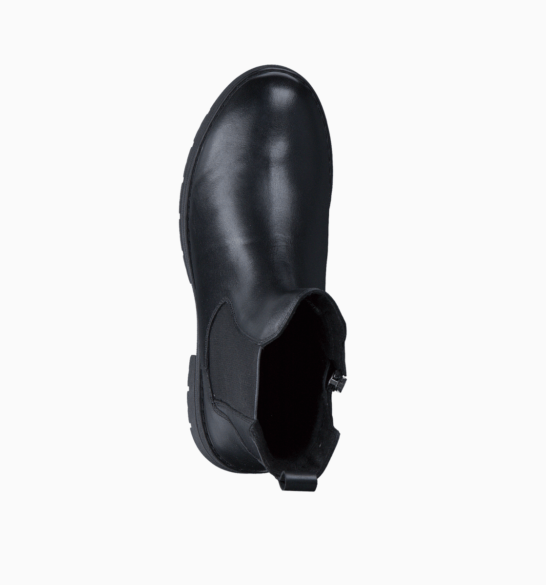 BOOTS I SKINN M/STRIKK & GLIDELÅS - SORT