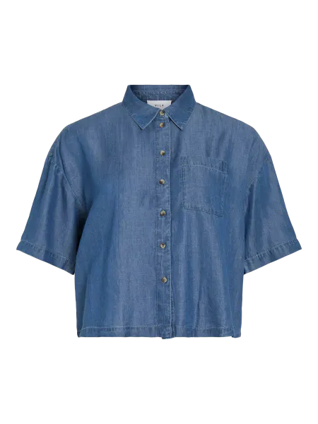 Hovedbilde TEVIRA TENCEL SKJORTE - MEDIUM BLÅ